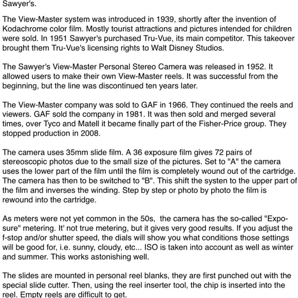 3D Camera w/24” Close-Up Lens Attachment, Vintage View-Master Personal Stereo - Picture 10 of 14